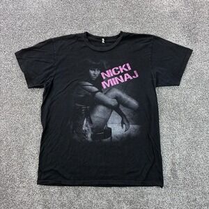 Vintage Y2K Nicki Minaj Shirt Mens‎ M Black Pink Friday Tour Concert 2012 Rap